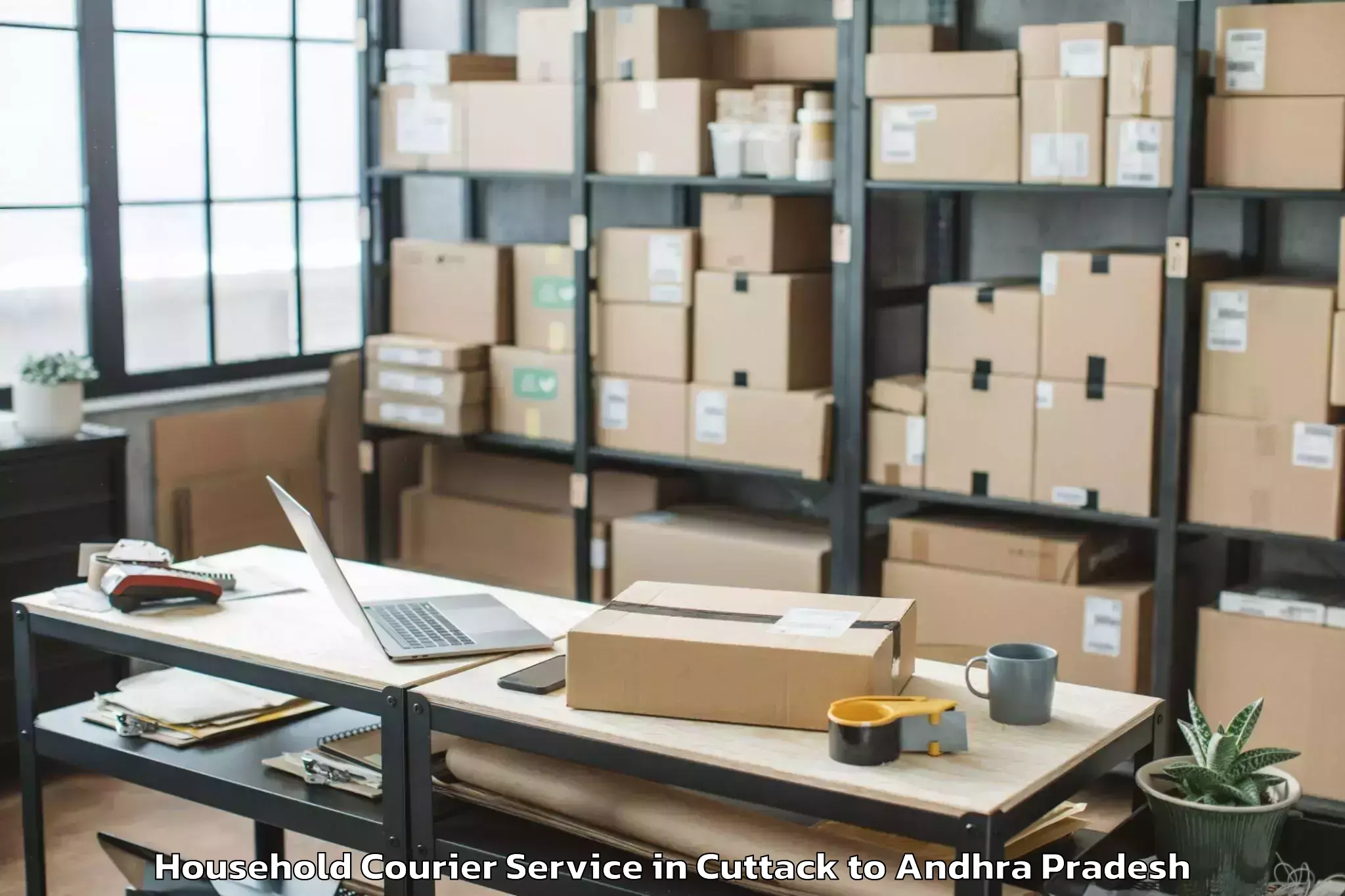 Top Cuttack to Seetharampuram Household Courier Available